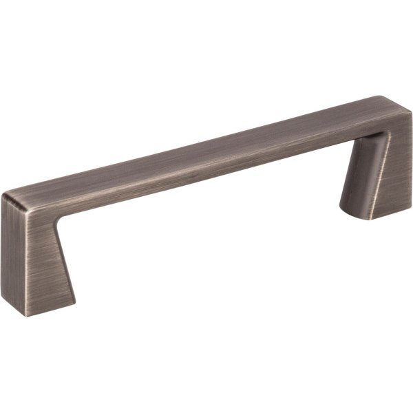 Jeffrey Alexander 96 mm Center-to-Center Brushed Pewter Square Boswell Cabinet Pull 177-96BNBDL